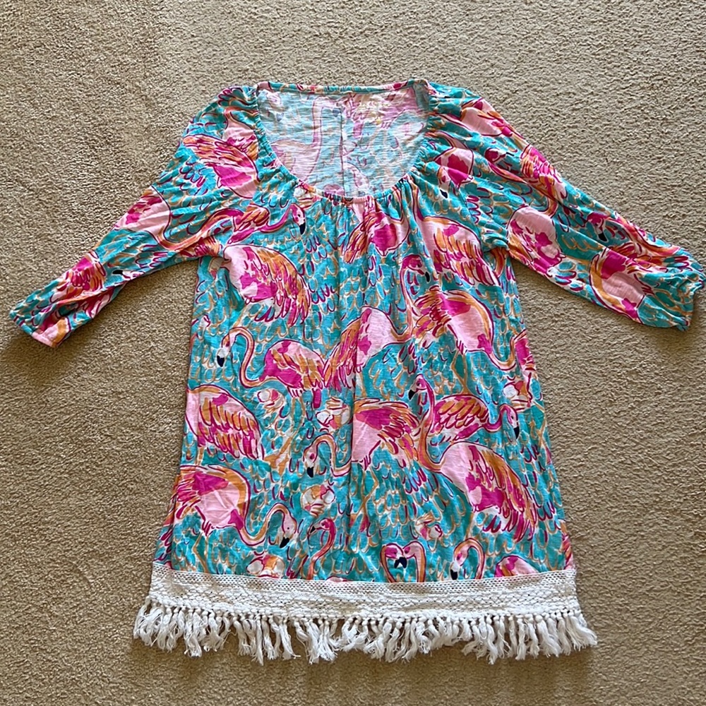 Lilly Pulitzer flamingo cover up